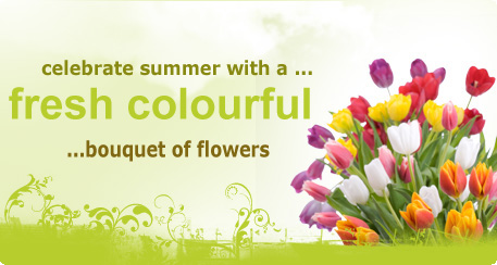 celebrate summer with a fresh colourful bouquet of flowers